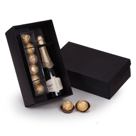 Caixa Presente Para Espumante e Bombons Personalizada