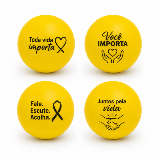 Bolinha Anti Stress Para Campanha Setembro Amarelo Personalizada