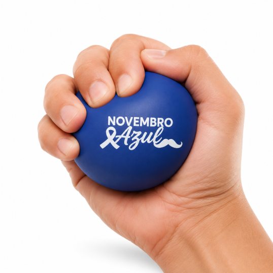 Bolinha Anti Stress para Campanha Novembro Azul Personalizada