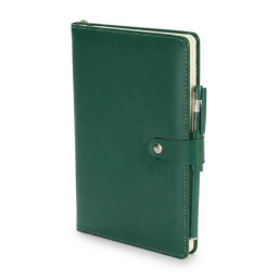 Caderneta A5 Capa Couro Sintético Com Caneta Personalizada