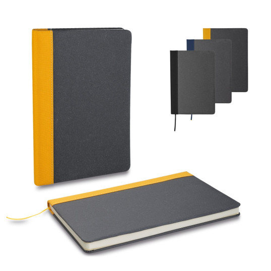 Caderno A5 com Capa Dura Couro Reciclado Personalizado