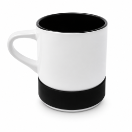 Caneca de Cerâmica Reta Bicolor 350 ML Personalizada