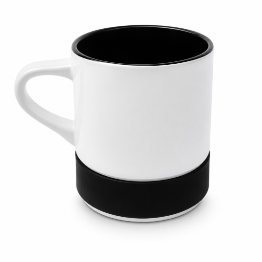 Caneca de Cerâmica Reta Bicolor 350 ML Personalizada