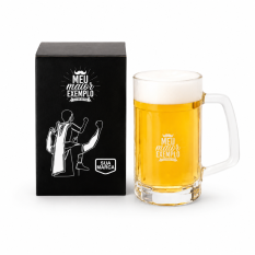 Caneca de Chopp Vidro 340 ML Para campanhas do dia dos Pais Personalizada