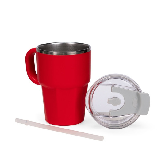 Caneca Parede Dupla Plástico Interior Inox 550 ML Personalizada