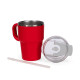Caneca Parede Dupla Plástico Interior Inox 550 ML Personalizada