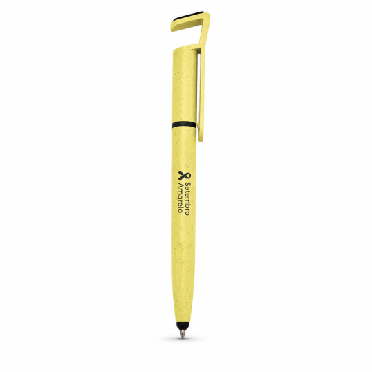 Caneta Touch Bambu para Campanha setembro amarelo Personalizada