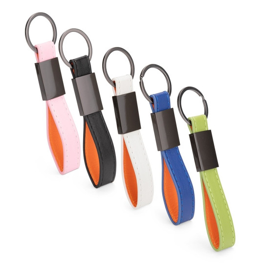 Chaveiro metal e Couro Sintético Personalizado