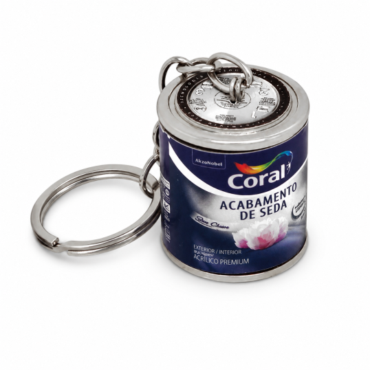 Chaveiro Metal em Formato Lata Redonda Personalizado