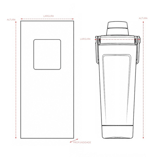 Coqueteleira Térmica inox 650 ml Personalizada