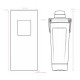Coqueteleira Térmica inox 650 ml Personalizada