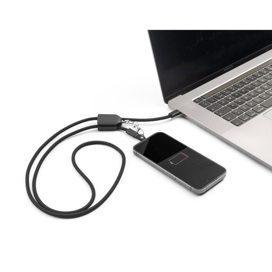 Cordão Para Celular ABS Reciclado com USB-C Personalizado
