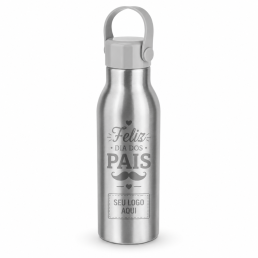 Garrafa Aluminio 650 ML Para Campanha dia dos Pais Personalizada