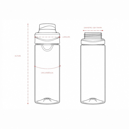 Garrafa Plástica 700 ML Personalizada