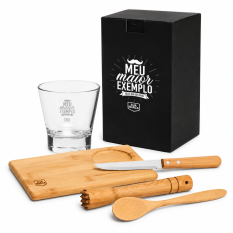 Kit Caipirinha em Bambu Para dia dos Pais Personalizado