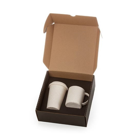 Kit Caneca e Copo Fibra de Bambu Personalizada