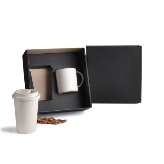 Kit Caneca e Copo Fibra de Bambu Personalizada