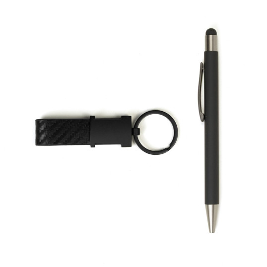 Kit Caneta e Chaveiro em Metal Personalizado