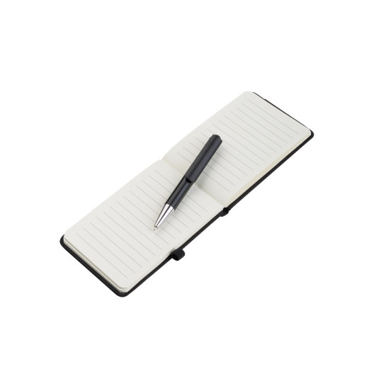 Kit Escritório com Mini Caderno Rpet e caneta Personalizado