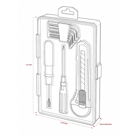 Kit Ferramentas 4 Peças Personalizada
