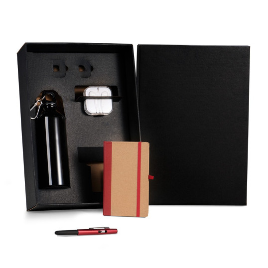 Kit Squeeze, fone, caderneta e Caneta Personalizado