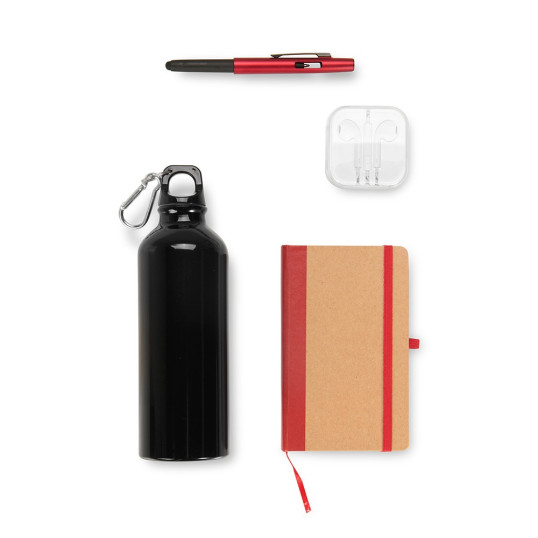 Kit Squeeze, fone, caderneta e Caneta Personalizado