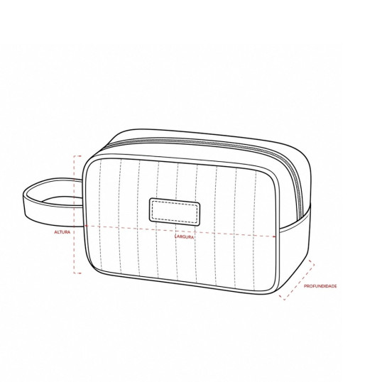 Necessaire em Poliéster Aveludado Personalizada