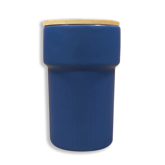Copo de Cerâmica com Tampa Bambu 360 ml Personalizado