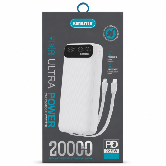 Power Bank Bateria Carregador 20.000mAh Personalizada