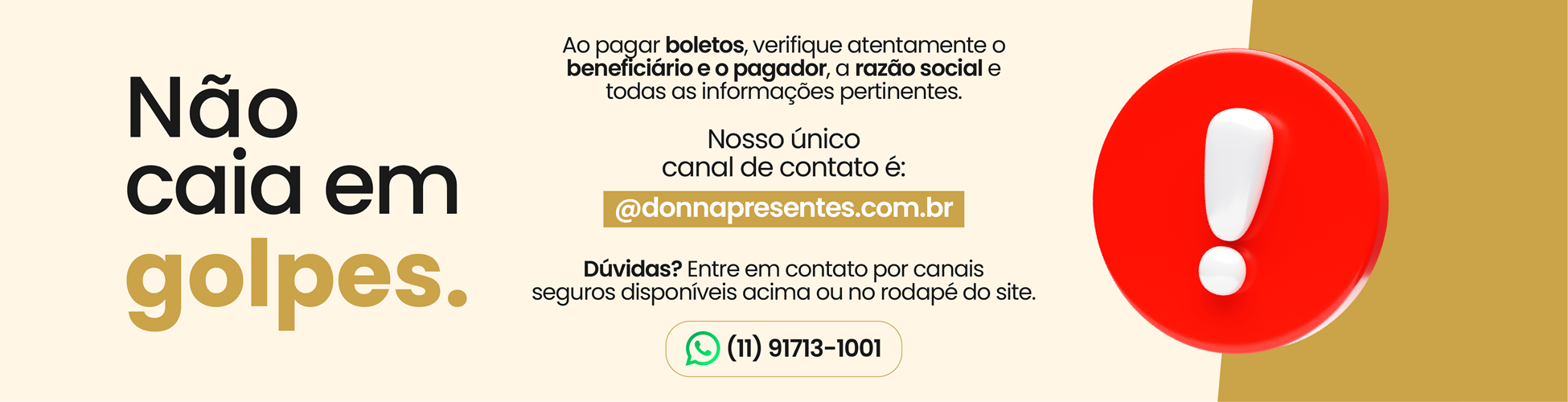 Não caia em Golpes
