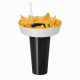 Copo Plástico com Tampa e Petisqueira 1 Litro Personalizado