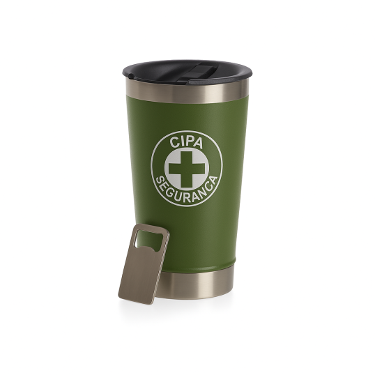 Copo Térmico Inox Com Abridor 500 ml Personalizado