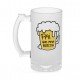 Caneca de Vidro Fosco para Chopp 500 ml Personalizada