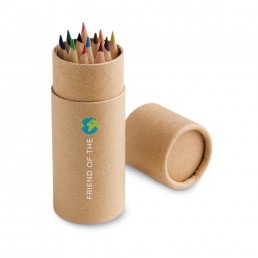 Tubo Ecológico com 12 Lápis de cor Personalizado