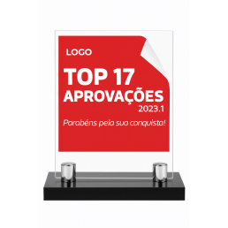Troféu Acrílico Com Base MDF Personalizada