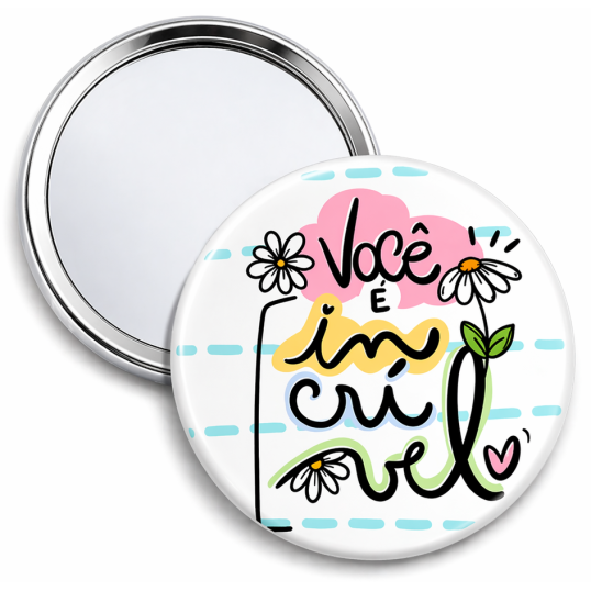Botton Espelho 5,5 cm Personalizado