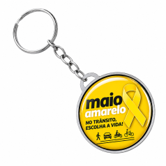 Chaveiro Metal e etiqueta Resinada Personalizado