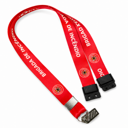 Cordão para Crachá com Trava de Segurança Brigada de incêndio 20 mm x 85 cm Personalizado