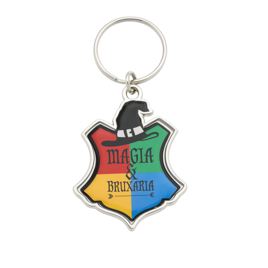 Chaveiro metal formato especial em etiqueta Resinada Personalizado