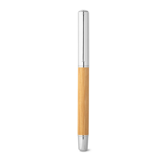 Caneta Roller Inox Reciclado e bambu Personalizado
