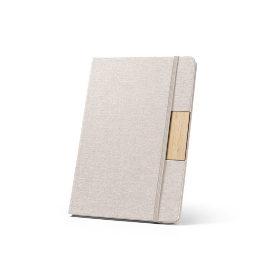 Caderno A5 em tecido poliéster reciclado Personalizado