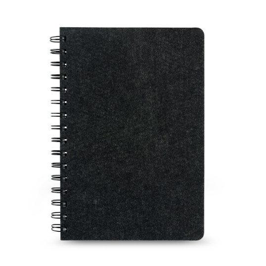 Caderno A5 com em Feltro reciclado Personalizada