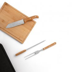 Kit Churrasco e Tábua Bambu Personalizado