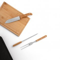 Kit Churrasco e Tábua Bambu Personalizado