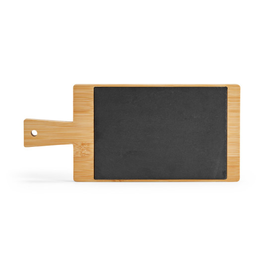 Tábua Quadro com ardósia, bambu e 2 gizes Personalizada