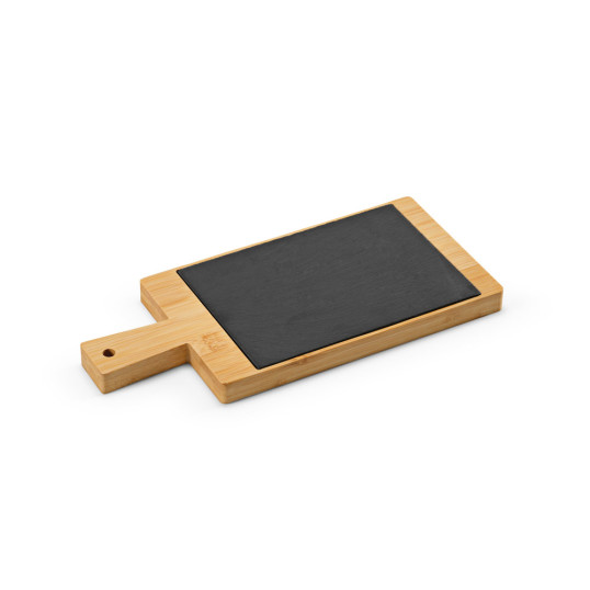 Tábua Quadro com ardósia, bambu e 2 gizes Personalizada