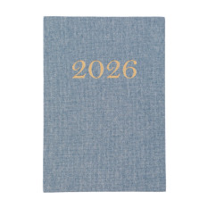 Agenda Diária 2026 com Capa em Linho Personalizada