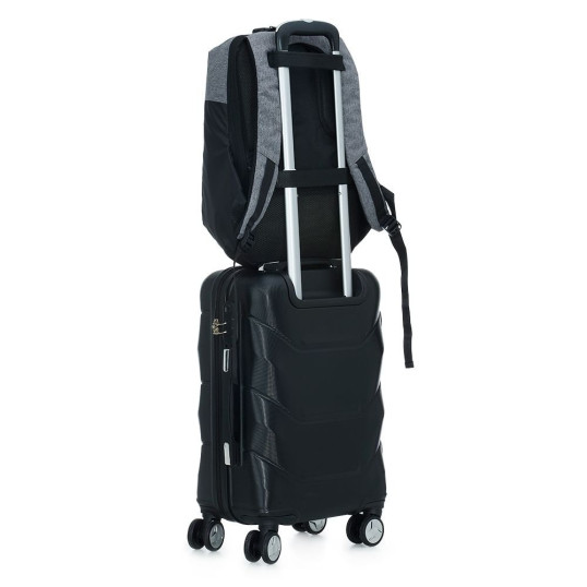 Mochila em Poliéster Anti-Furto Para Notebook USB Personalizada