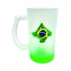 Caneca Chopp Vidro Fosco com Fundo Colorido 460 ml Personalizada