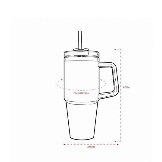 Caneca Térmica inox 900 ml Personalizada